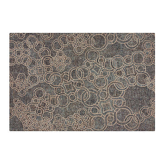 Obi Slate Circle Pattern Rug 6x9