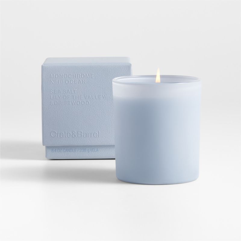 Monochrome No. 10 Ocean 1-Wick Candle - Sea Salt, Lily of the Valley ...