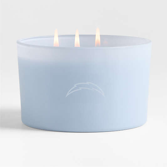 NFL Los Angeles Chargers Monochrome No. 10 Ocean 3-Wick Candle - Sea Salt, Lily of the Valley and Driftwood