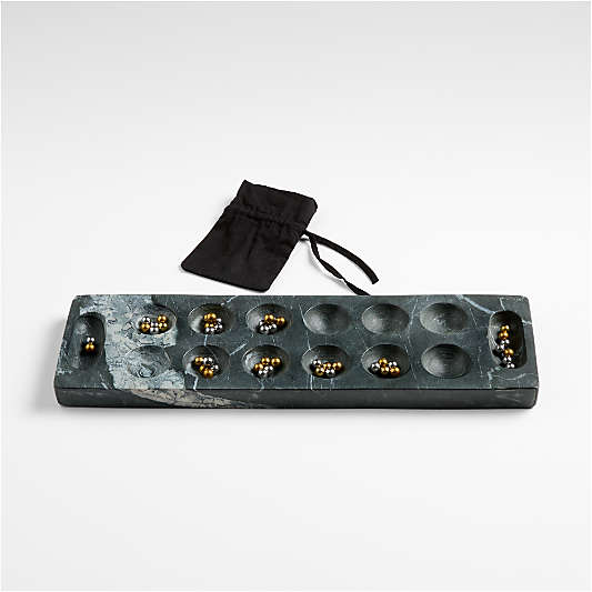 Ocean Black Marble Mancala Game