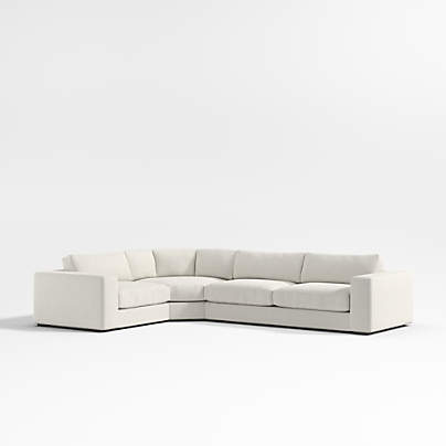 Oceanside Low 3-Piece L-Shaped Wedge Sectional Sofa