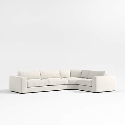 Oceanside Low 3-Piece L-Shaped Wedge Sectional Sofa