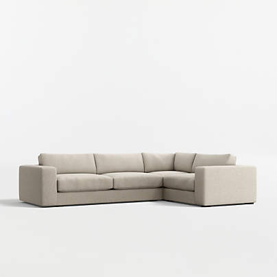 Oceanside Low 3-Piece L-Shaped Sectional Sofa