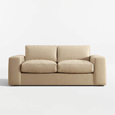 Oceanside 77.5" Leather Apartment Sofa