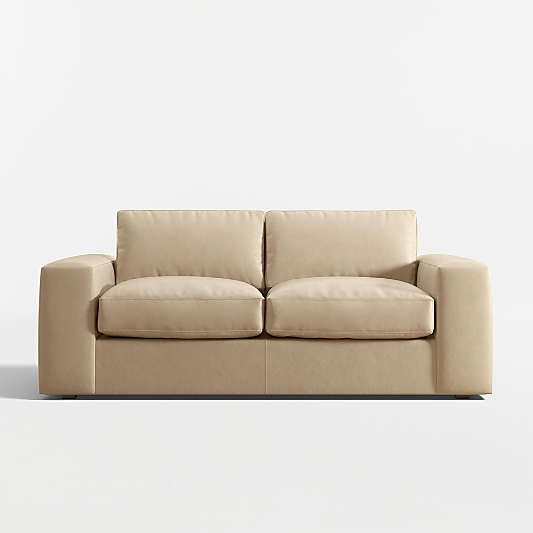 Oceanside 77.5" Leather Apartment Sofa