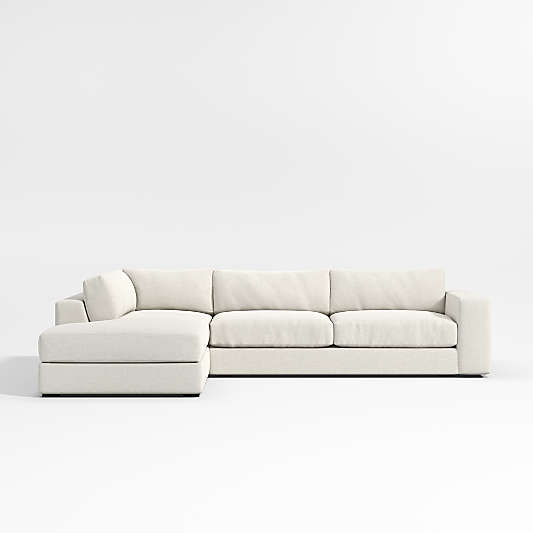 Oceanside Low Deep-Seat 2-Piece Left-Arm Bumper Sectional Sofa