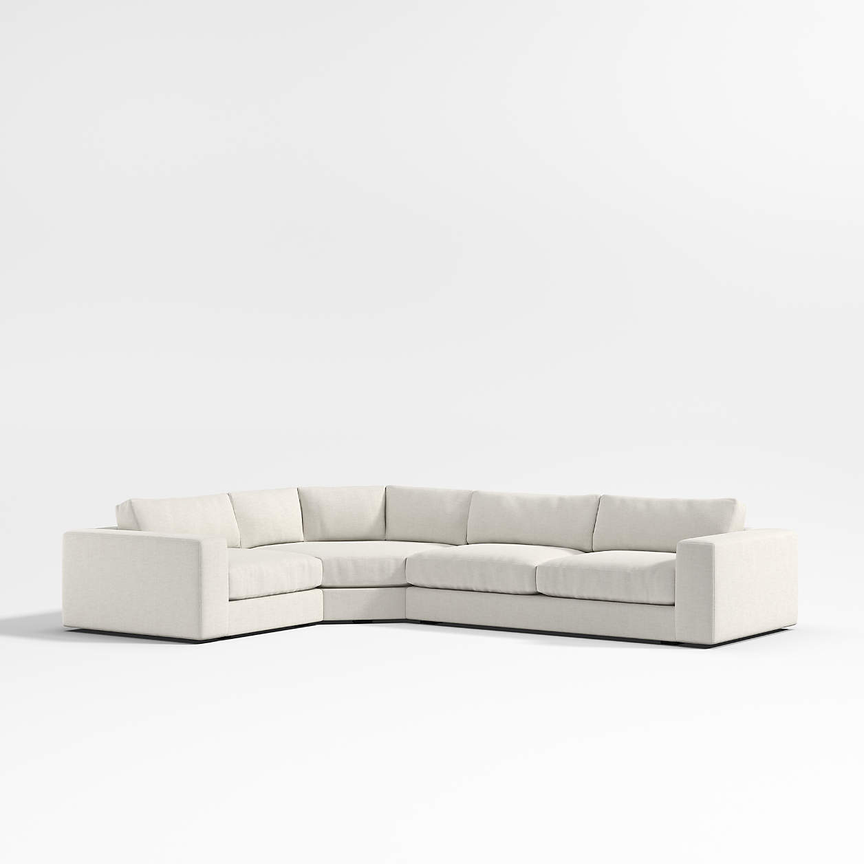 Oceanside Deep 3Piece Sectional Sofa with Wedge Crate & Barrel