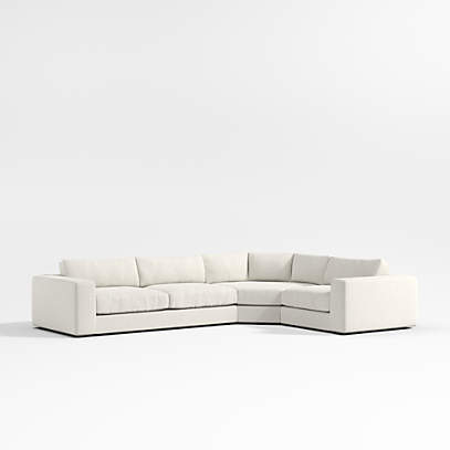 Urban 3 Piece L-Shaped Sectional, Sofa With Chaise