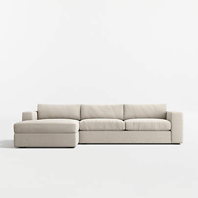 Oceanside Deep 2-Piece Sectional Sofa with Chaise Lounge