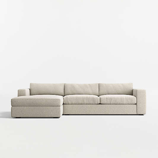 Oceanside Deep 2-Piece Sectional Sofa with Chaise Lounge