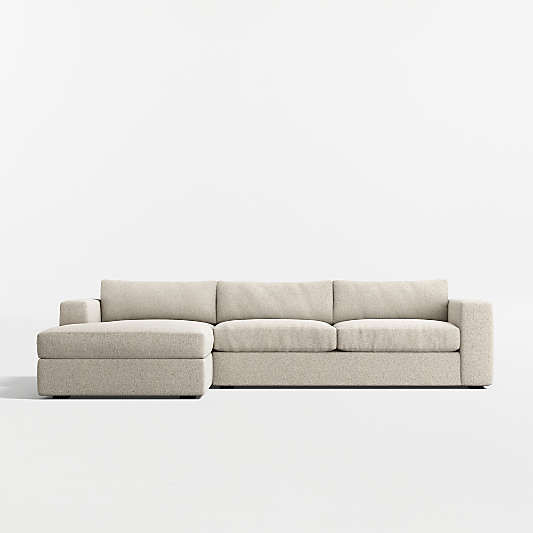 Oceanside Deep 2-Piece Sectional Sofa with Chaise Lounge