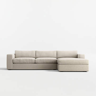 Oceanside Deep 2-Piece Sectional Sofa with Chaise Lounge