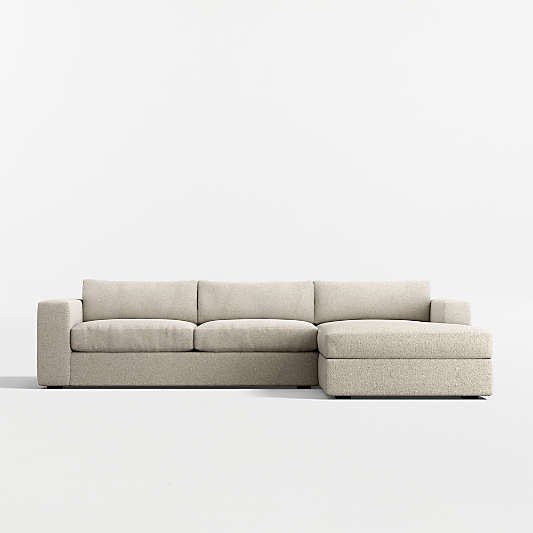 Oceanside Deep 2-Piece Sectional Sofa with Chaise Lounge