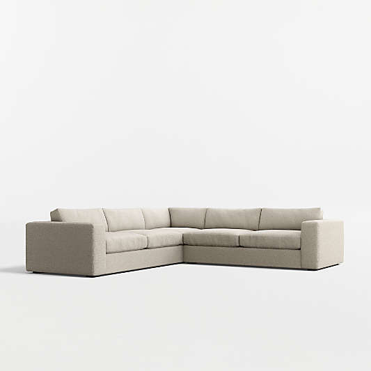 Oceanside Deep 3-Piece L-Shaped Sectional Sofa