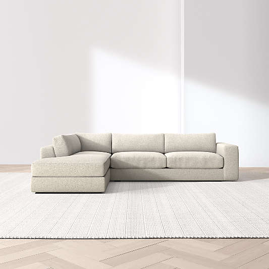 Oceanside Low 2-Piece L-Shaped Sectional Sofa with Corner Bumper