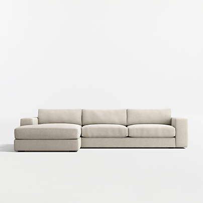 Oceanside Low 2-Piece Sectional Sofa with Chaise Lounge