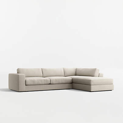 Oceanside Low 2-Piece L-Shaped Sectional Sofa with Corner Bumper