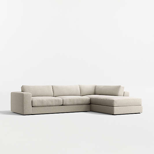 Oceanside Low 2-Piece L-Shaped Sectional Sofa with Corner Bumper