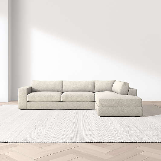 Oceanside Low 2-Piece L-Shaped Sectional Sofa with Corner Bumper