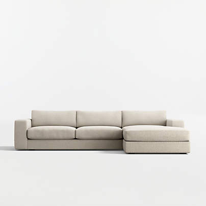 Oceanside Low 2-Piece Sectional Sofa with Chaise Lounge