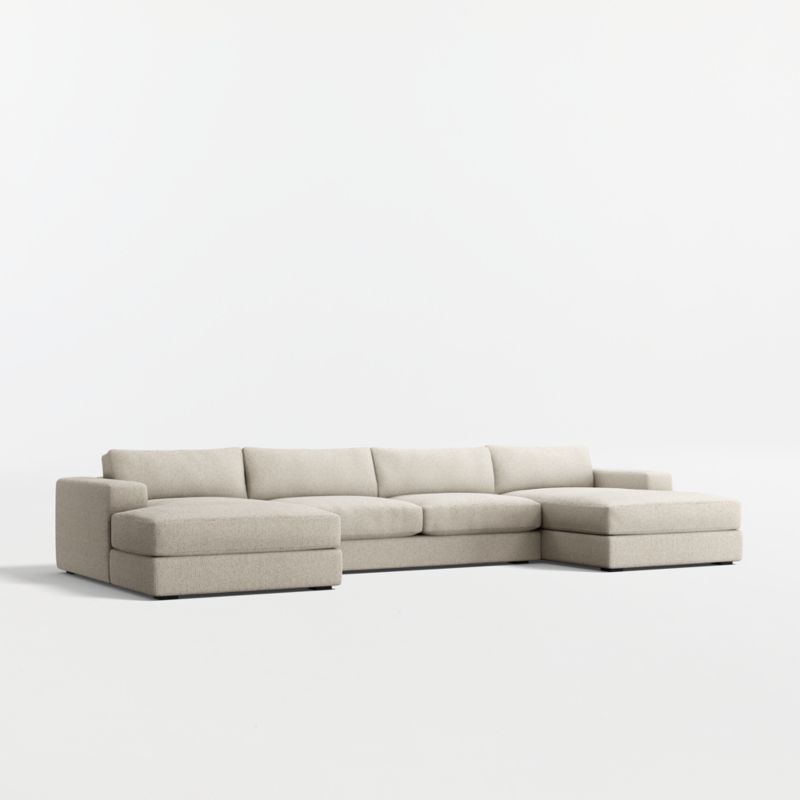 Oceanside Low 3-Piece U-Shaped Sectional Sofa with Double Chaise Lounge - image 10 of 11