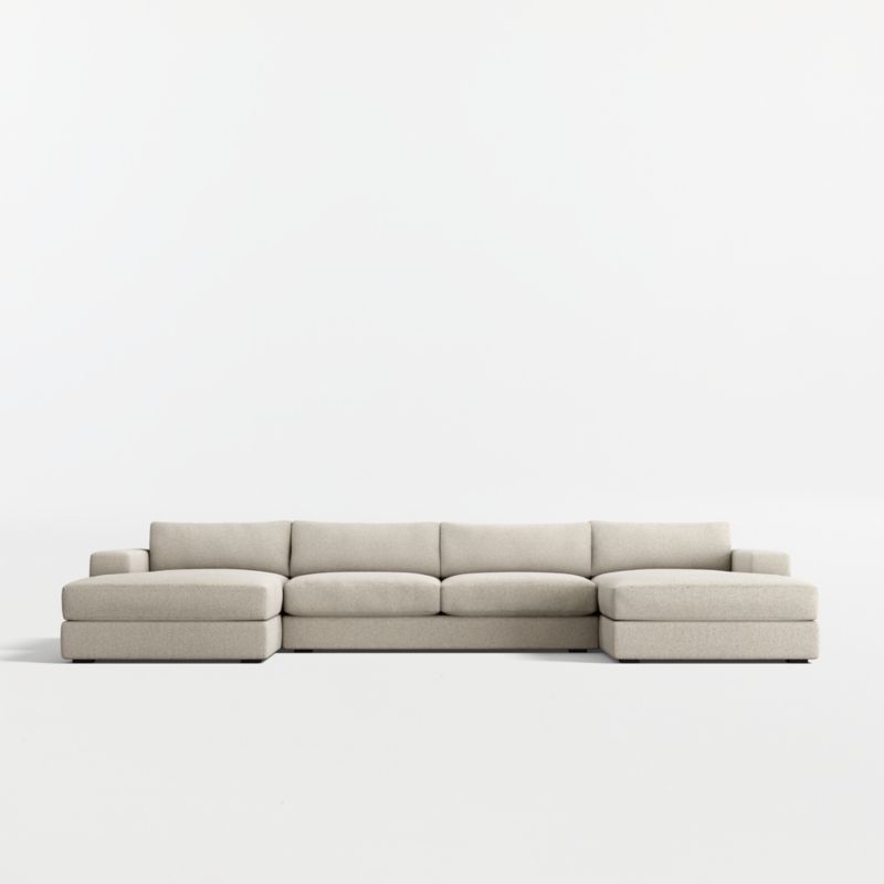 Oceanside Low 3-Piece U-Shaped Sectional Sofa with Double Chaise Lounge - image 4 of 11
