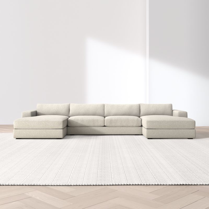 Oceanside Low 3-Piece U-Shaped Sectional Sofa with Double Chaise Lounge - image 4 of 13