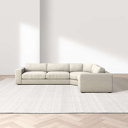 Oceanside Low 3-Piece L-Shaped Wedge Sectional Sofa
