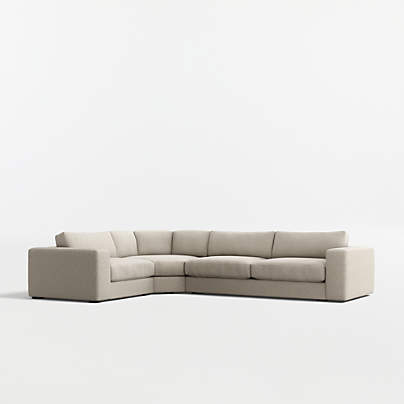 Oceanside Low 3-Piece L-Shaped Wedge Sectional Sofa