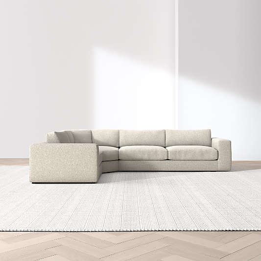 Oceanside Low 3-Piece L-Shaped Wedge Sectional Sofa
