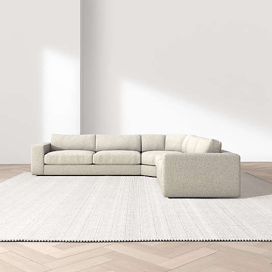 Oceanside Low 3-Piece L-Shaped Wedge Sectional Sofa