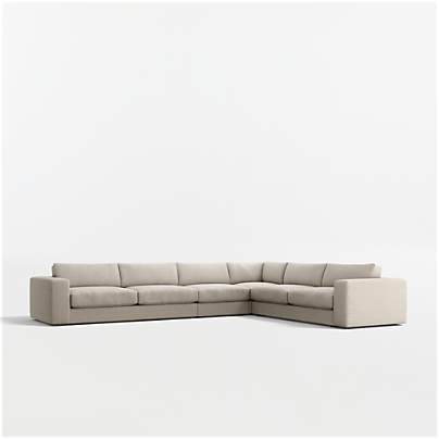 Oceanside Low 4-Piece L-Shaped Sectional Sofa