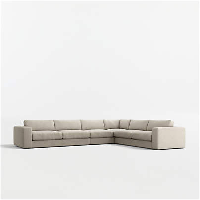 Oceanside Low 4-Piece L-Shaped Sectional Sofa