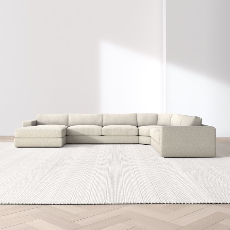 Oceanside Low 4-Piece L-Shaped Wedge Sectional Sofa with Chaise Lounge - image 3 of 12