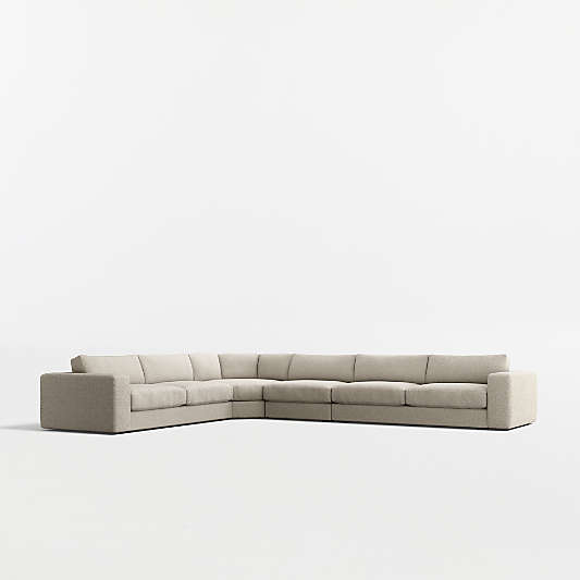 Oceanside Low 4-Piece L-Shaped Wedge Sectional Sofa