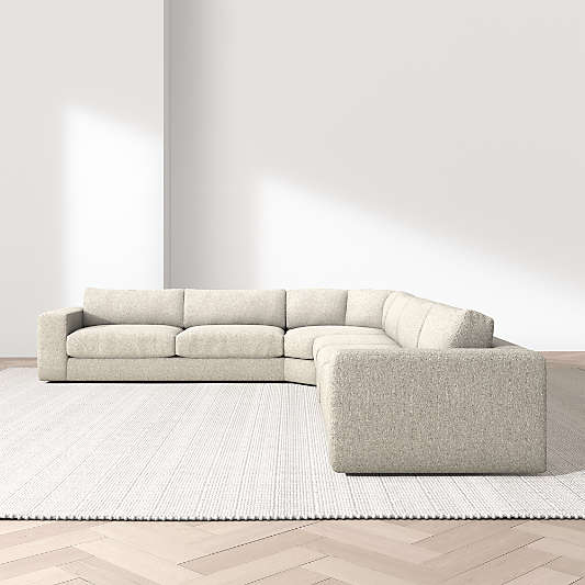 Oceanside Low 4-Piece L-Shaped Wedge Sectional Sofa