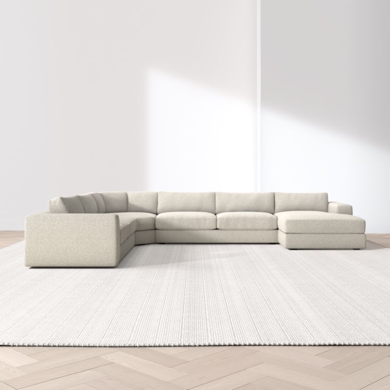 Oceanside Low 4-Piece L-Shaped Wedge Sectional Sofa with Chaise Lounge - image 3 of 13
