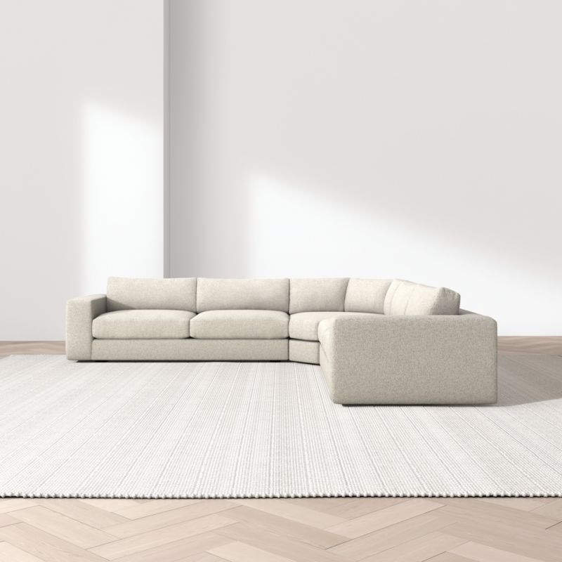 Oceanside Deep Low 3-Piece L-Shaped Wedge Sectional Sofa - image 3 of 13