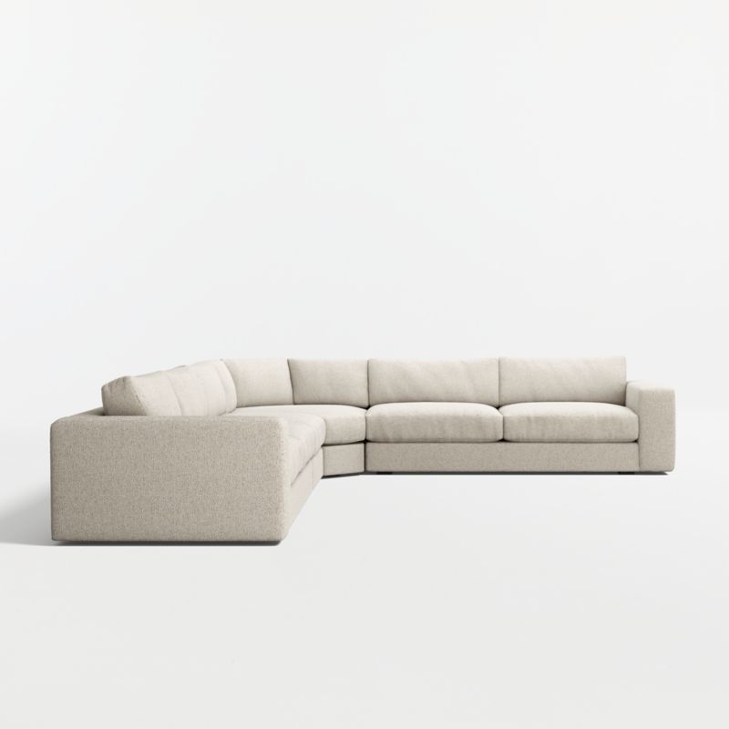 Oceanside Deep Low 4-Piece L-Shaped Wedge Sectional Sofa - image 10 of 11