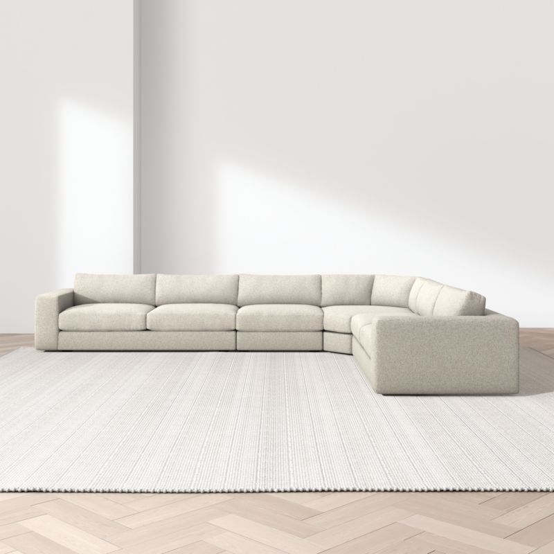 Oceanside Deep Low 4-Piece L-Shaped Wedge Sectional Sofa - image 3 of 13