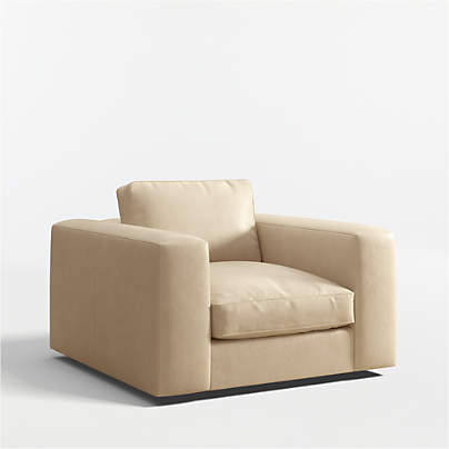 Oceanside Deep Low 42" Leather Swivel Chair