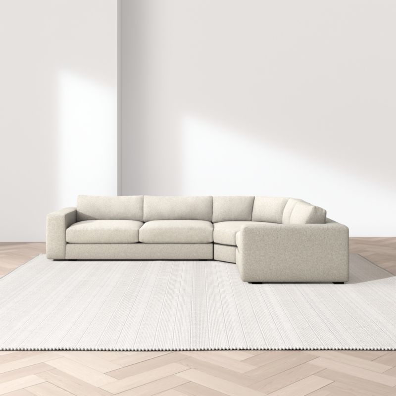 Oceanside Deep Low 3-Piece L-Shaped Wedge Sectional Sofa - image 3 of 13