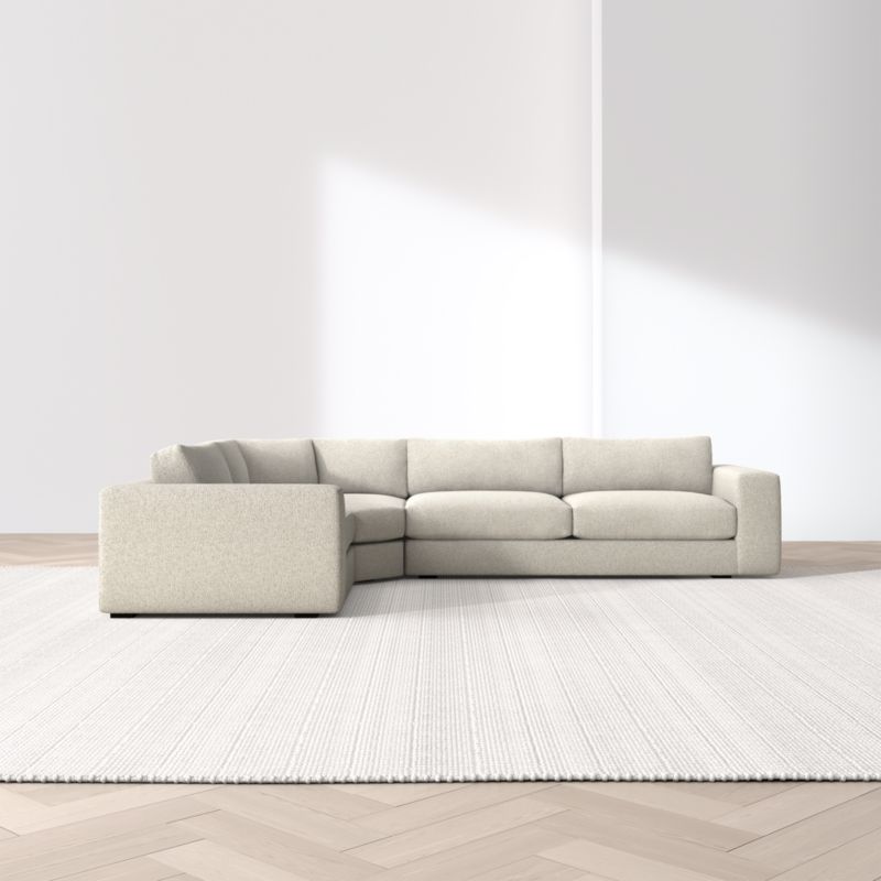Oceanside Deep Low 3-Piece L-Shaped Wedge Sectional Sofa - image 3 of 13