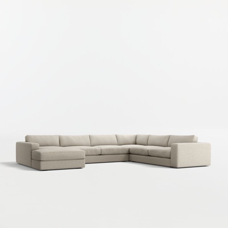 Oceanside Deep Low 4-Piece L-Shaped Sectional Sofa with Chaise Lounge - image 3 of 11