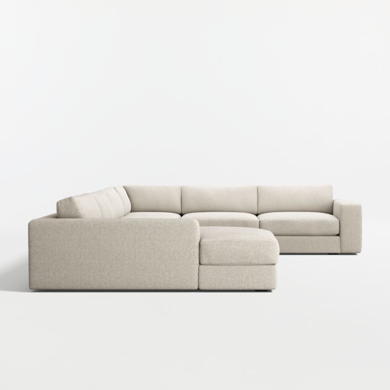 Oceanside Deep Low 4-Piece L-Shaped Sectional Sofa with Chaise Lounge - image 10 of 11