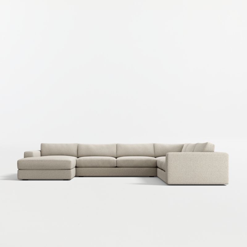 Oceanside Deep Low 4-Piece L-Shaped Sectional Sofa with Chaise Lounge - image 9 of 11