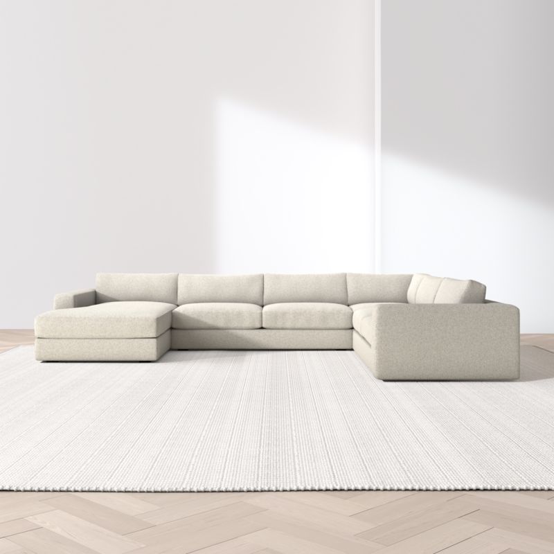 Oceanside Deep Low 4-Piece L-Shaped Sectional Sofa with Chaise Lounge - image 4 of 13