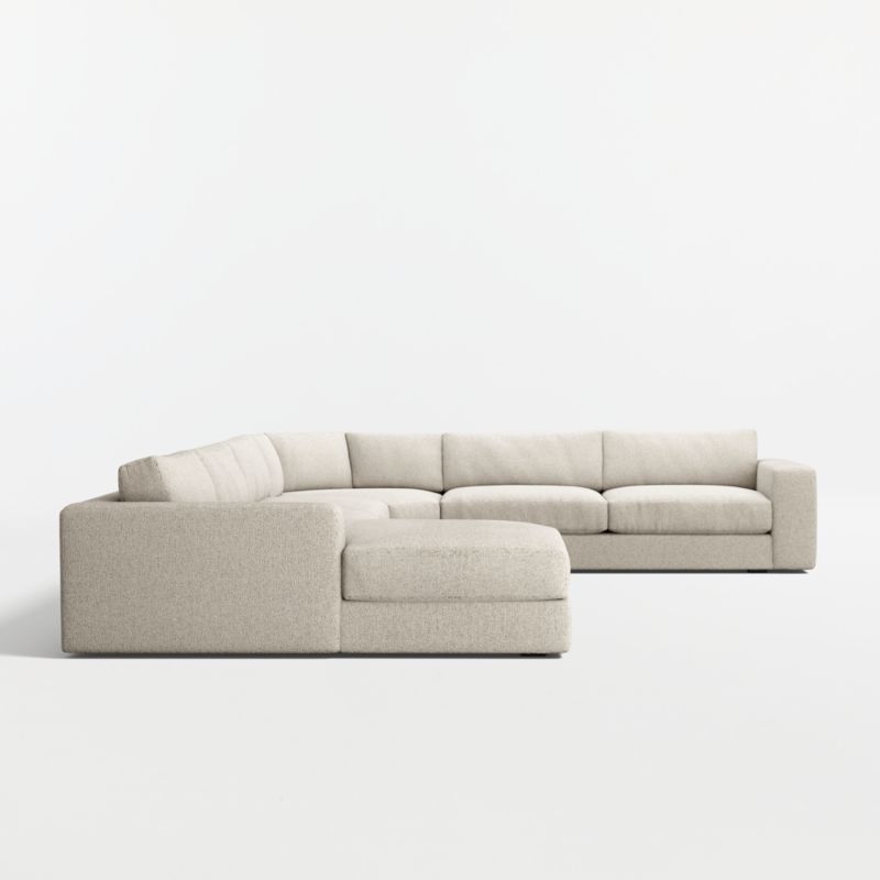 Oceanside Deep Low 4-Piece L-Shaped Wedge Sectional Sofa with Chaise Lounge - image 10 of 11
