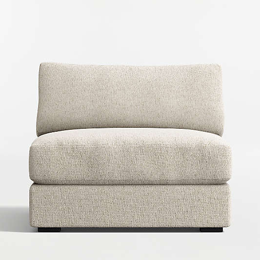 Oceanside Deep Low Armless Chair Sectional Piece