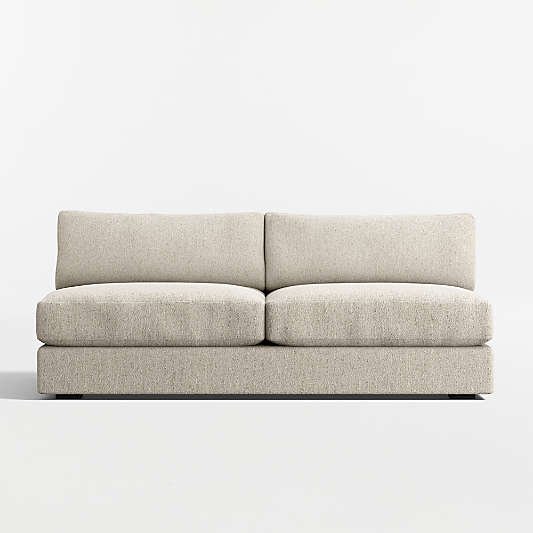 Oceanside Deep Low Armless Sofa Sectional Piece
